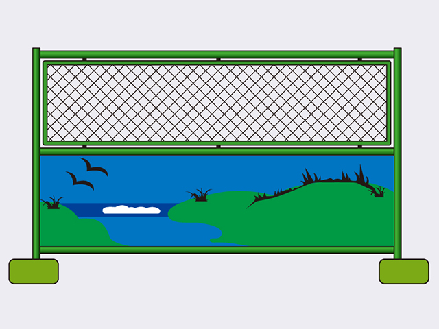 鋼管圍籬-籃底海鷗