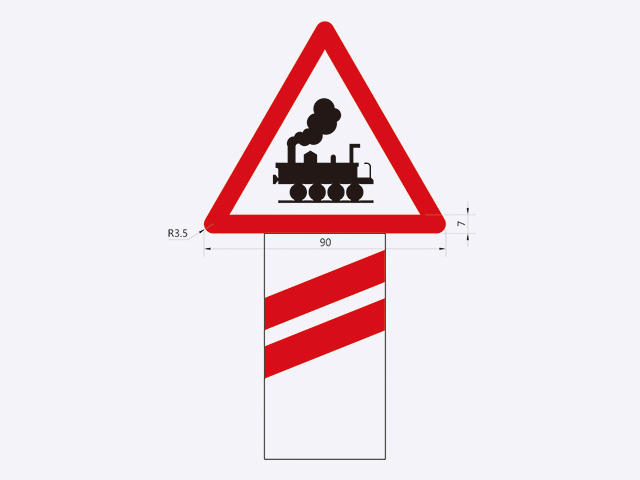 警28-無柵門鐵路平交道標誌