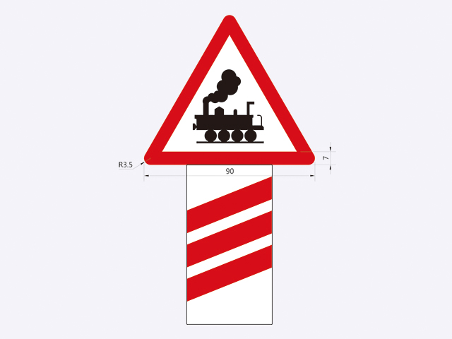 警27-無柵門鐵路平交道標誌