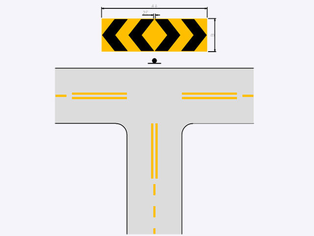 輔2-安全方向導引標誌牌(丁字路口)