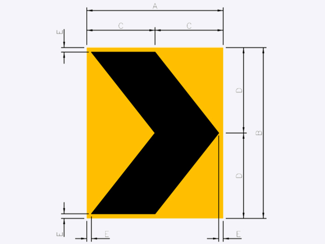 輔2-安全方向導引標誌(彎道路段)