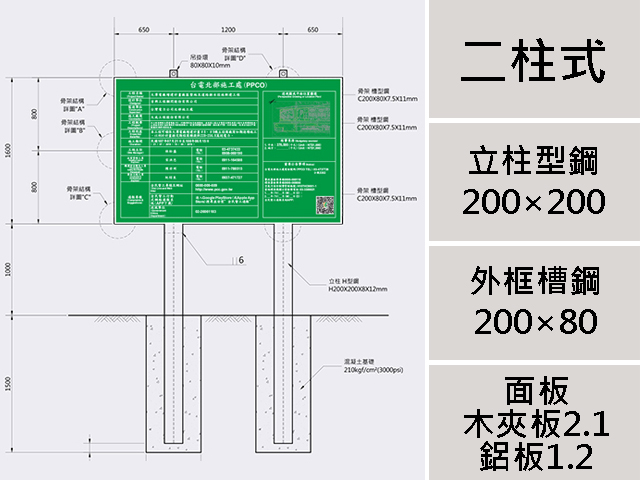 台電型 250×160 二柱式