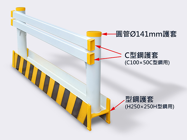 型鋼護欄配件_塑膠帽蓋_黃色