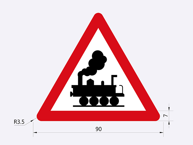 警26-無柵門鐵路平交道標誌