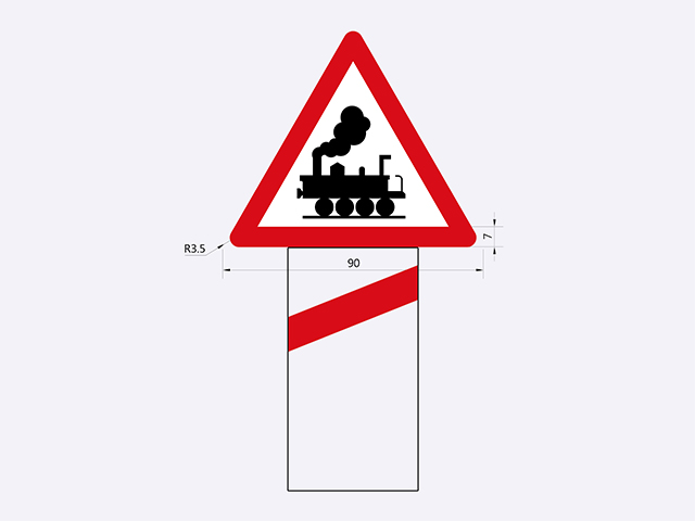警29-無柵門鐵路平交道標誌